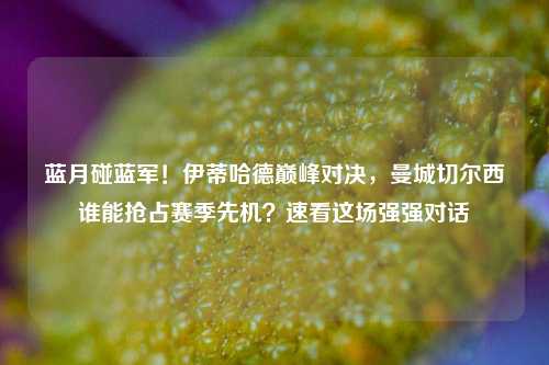 蓝月碰蓝军！伊蒂哈德巅峰对决，曼城切尔西谁能抢占赛季先机？速看这场强强对话