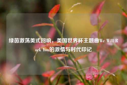 绿茵激荡美式回响，美国世界杯主题曲We Will Rock You的激情与时代印记