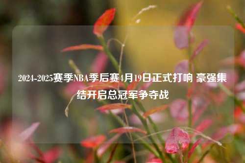 2024-2025赛季NBA季后赛4月19日正式打响 豪强集结开启总冠军争夺战