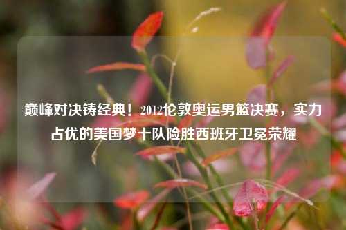 巅峰对决铸经典！2012伦敦奥运男篮决赛，实力占优的美国梦十队险胜西班牙卫冕荣耀