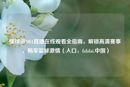 懂球帝NBA直播在线观看全指南，解锁高清赛事，畅享篮球激情（入口，fafalai.中国）