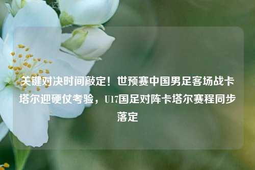 关键对决时间敲定！世预赛中国男足客场战卡塔尔迎硬仗考验，U17国足对阵卡塔尔赛程同步落定