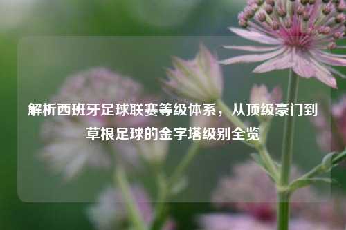 解析西班牙足球联赛等级体系，从顶级豪门到草根足球的金字塔级别全览