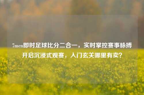 7mcn即时足球比分二合一，实时掌控赛事脉搏开启沉浸式观赛，入门玄关哪里有卖？