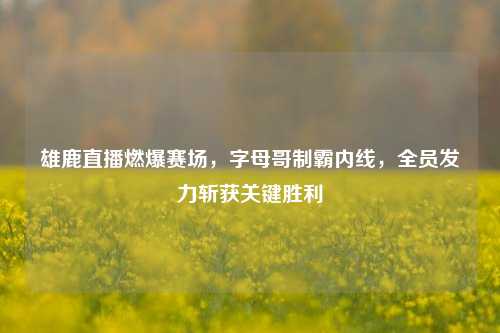雄鹿直播燃爆赛场，字母哥制霸内线，全员发力斩获关键胜利