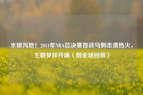 水银泻地！2014年NBA总决赛首战马刺击溃热火，王朝梦碎开端（附全场回放）