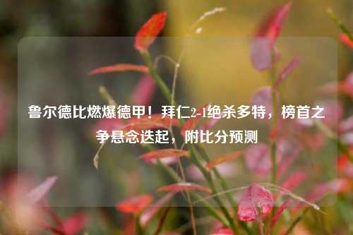 鲁尔德比燃爆德甲！拜仁2-1绝杀多特，榜首之争悬念迭起，附比分预测