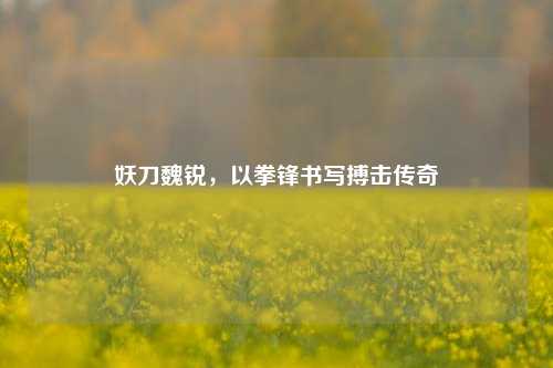 妖刀魏锐，以拳锋书写搏击传奇