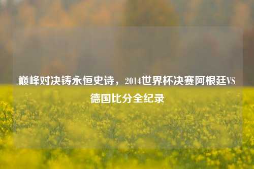 巅峰对决铸永恒史诗，2014世界杯决赛阿根廷VS德国比分全纪录