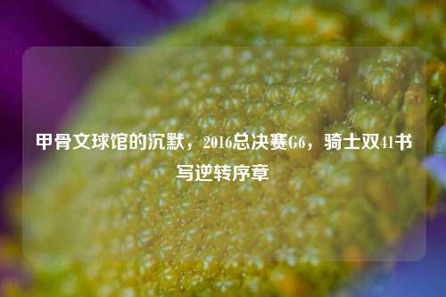 甲骨文球馆的沉默，2016总决赛G6，骑士双41书写逆转序章