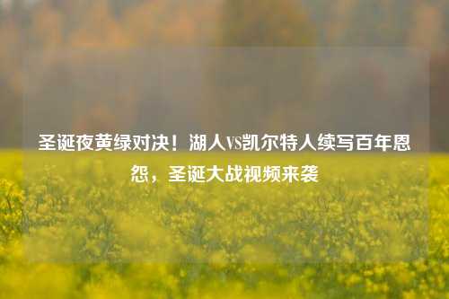 圣诞夜黄绿对决！湖人VS凯尔特人续写百年恩怨，圣诞大战视频来袭
