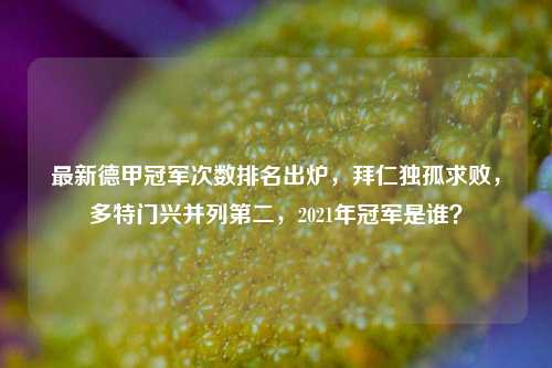 最新德甲冠军次数排名出炉，拜仁独孤求败，多特门兴并列第二，2021年冠军是谁？