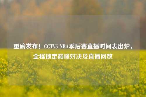 重磅发布！CCTV5 NBA季后赛直播时间表出炉，全程锁定巅峰对决及直播回放