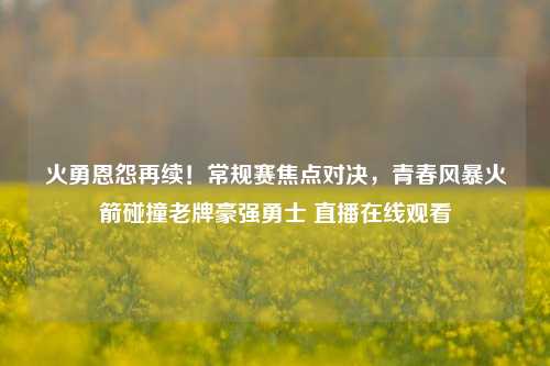 火勇恩怨再续!常规赛焦点对决,青春风暴火箭碰撞老牌豪强勇士 直播在线观看