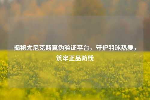 揭秘尤尼克斯真伪验证平台，守护羽球热爱，筑牢正品防线