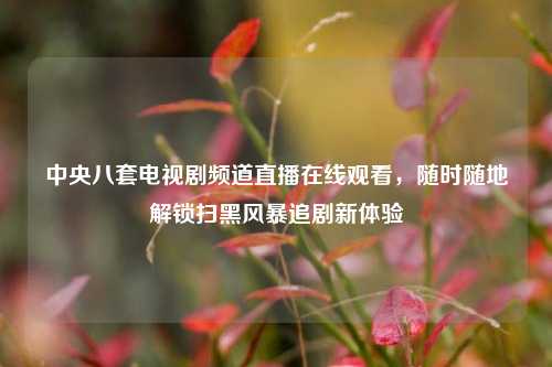 中央八套电视剧频道直播在线观看,随时随地解锁扫黑风暴追剧新体验
