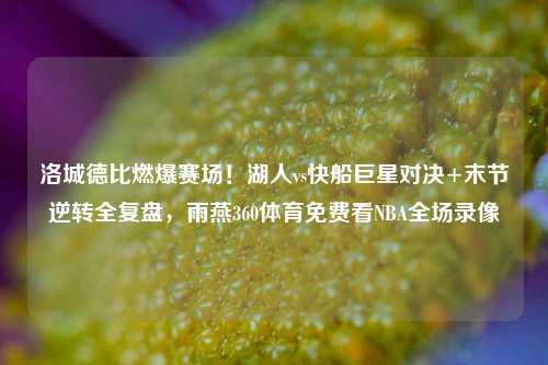 洛城德比燃爆赛场！湖人vs快船巨星对决+末节逆转全复盘，雨燕360体育免费看NBA全场录像