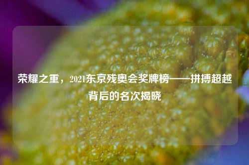 荣耀之重,2021东京残奥会奖牌榜——拼搏超越背后的名次揭晓