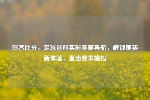 彩客比分，足球迷的实时赛事导航，解锁观赛新体验，直击赛事捷报