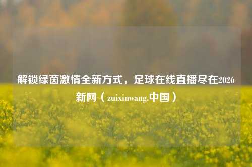 解锁绿茵激情全新方式,足球在线直播尽在2026新网(zuixinwang.中国)