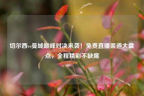 切尔西vs曼城巅峰对决来袭！免费直播渠道大盘点，全程精彩不缺席