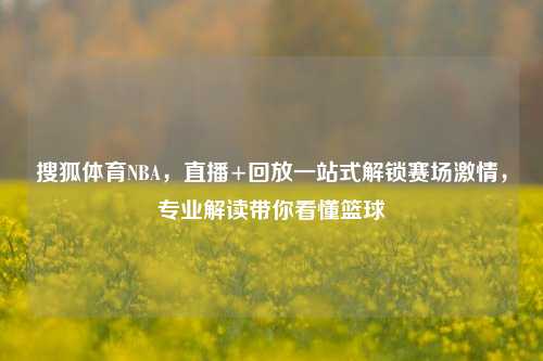 搜狐体育NBA,直播+回放一站式解锁赛场激情,专业解读带你看懂篮球