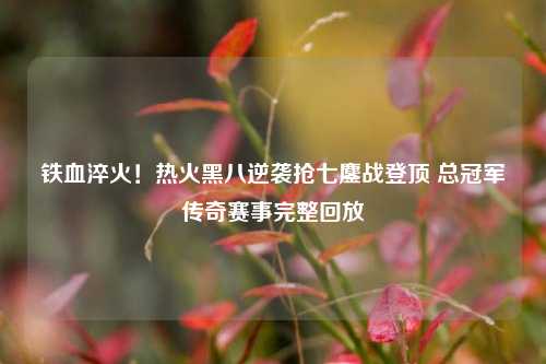 铁血淬火!热火黑八逆袭抢七鏖战登顶 总冠军传奇赛事完整回放