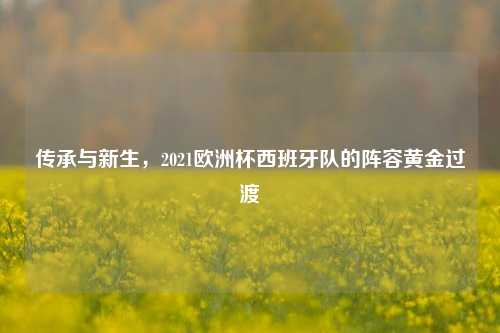 传承与新生,2021欧洲杯西班牙队的阵容黄金过渡