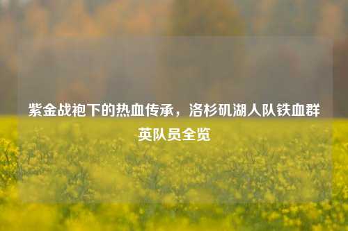 紫金战袍下的热血传承，洛杉矶湖人队铁血群英队员全览