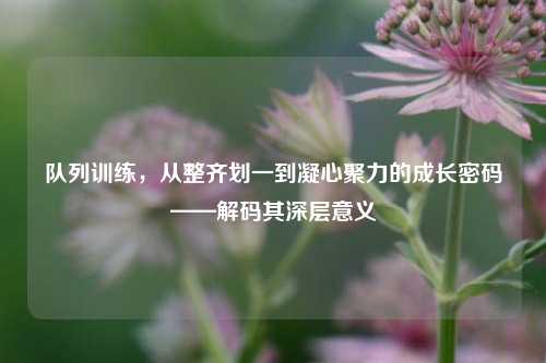 队列训练,从整齐划一到凝心聚力的成长密码——解码其深层意义