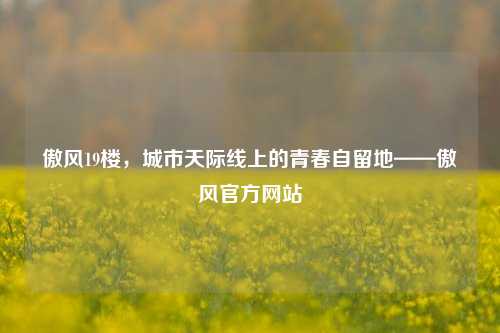 傲风19楼,城市天际线上的青春自留地——傲风官方网站
